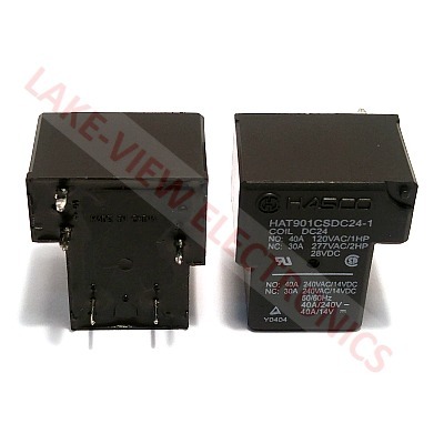 RELAY 24VDC 40A SPDT SEALED PCB PINS PIN 6 IS OMITTED POWER RELAY