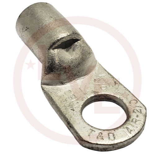 TERMINAL TUBULAR RING 2/0AN-3/0 AWG 1/2" STUD NON-INSULATED TIN PLATED