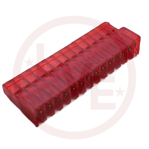 CONNECTOR HEADER RECEPTACLE 14 POS MTA .100"P RED