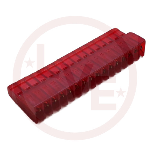 CONNECTOR HEADER RECEPTACLE 16 POS MTA .100"P RED