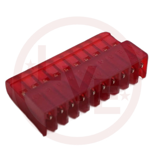 CONNECTOR HEADER 10 POS MTA IDC .100"P RED