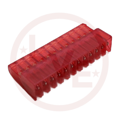 CONNECTOR HEADER 12 POS MTA IDC .100"P RED