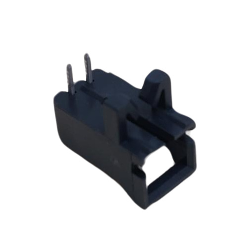 CONNECTOR HEADER 2 POS RIGHT ANGLE VERT .100"P 15AU BLACK