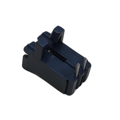 CONNECTOR HEADER 2 POS RIGHT ANGLE VERT .100"P 15AU BLACK