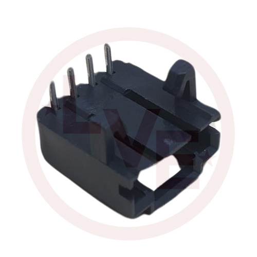 CONNECTOR HEADER 4 POS RIGHT ANGLE VERT .100"P 15AU BLACK