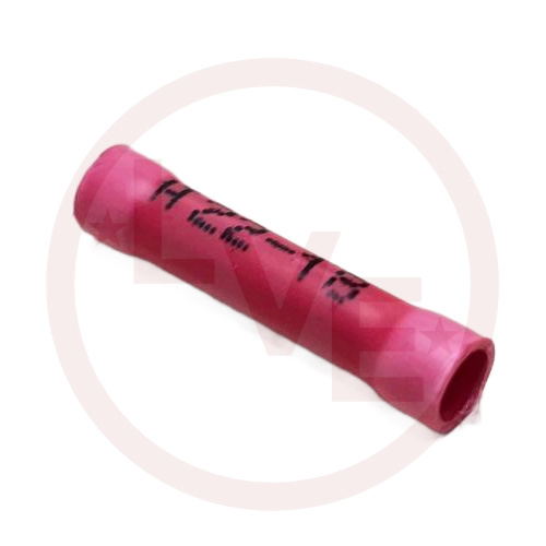 TERMINAL BUTT SPLICE 22-18 AWG RED PVC