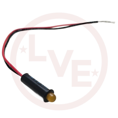 INDICATOR 14V AMBER LED 6" LEADS PNL MT LIGHT