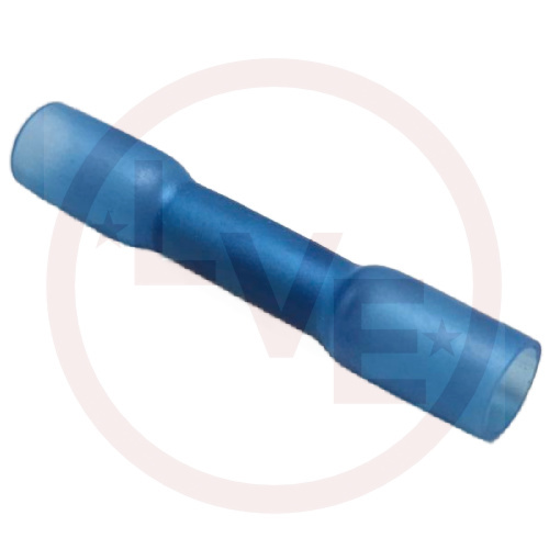 TERMINAL BUTT SPLICE 16-14 AWG FULLY INSULATED BLUE HEAT SHRINK