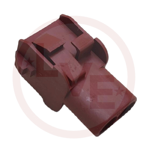 TE CONN 1-350778-1 CONNECTOR 2 POS RECEPTACLE UNIVERSAL MATE-N-LOK BROWN .250"P