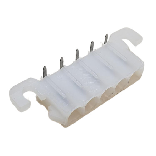TE CONN 1-350949-0 CONNECTOR HEADER RIGHT ANGLE 5 POS UNIVERSAL MATE-N-LOK ASSY .250"P WHITE