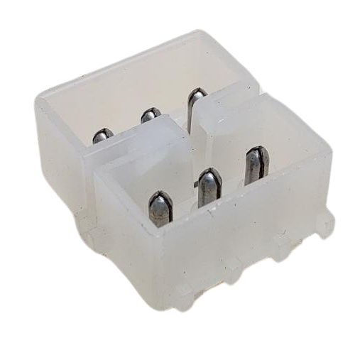 TE CONN 1-380999-0 CONNECTOR HEADER 6 POS THROUGH HOLE TIN PCB .195"P NATURAL