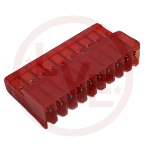 CONNECTOR HEADER RECEPTACLE 10 POS MTA .100"P RED