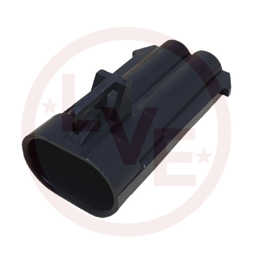 PACKARD 12065863 CONNECTOR 2 POS MALE METRI-PACK 480 SERIES BLACK