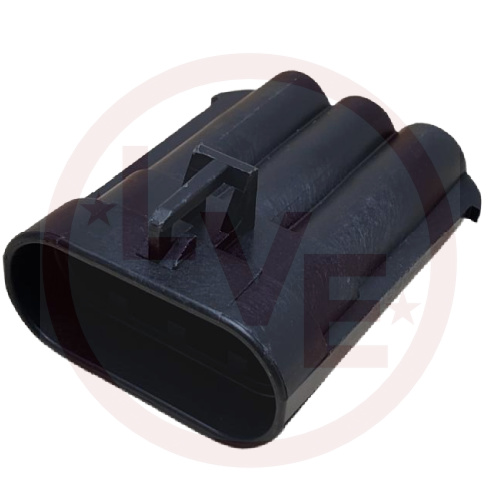 PACKARD 12124686 CONNECTOR 3 POS MALE METRI-PACK 630 SERIES BLACK