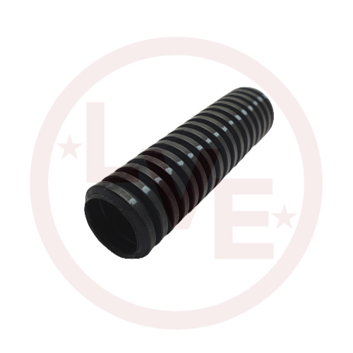 LOOM 13MM NYLON W/GRAY STRIPE NON SLIT BLACK