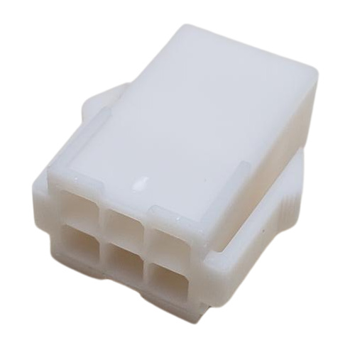 CONNECTOR PIN &amp; SOCKET 6 POS RECEPTACLE HSG NATURAL