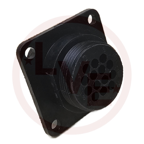 AMP 206043-1 CONNECTOR 14 POS RECEPTACLE HSG CPC SIZE-17 PNL MNT BLACK