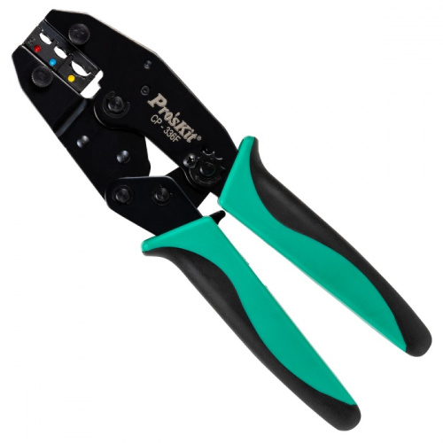 TOOLS CRIMPER, RATCHETED, RED/BLUE/YELLOW TERMINALS