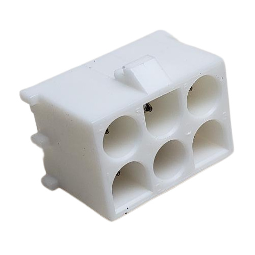 AMP 350711-1 CONNECTOR HEADER 6 POS THROUGH HOLE UNIVERSAL MATE-N-LOK .250"P NATURAL