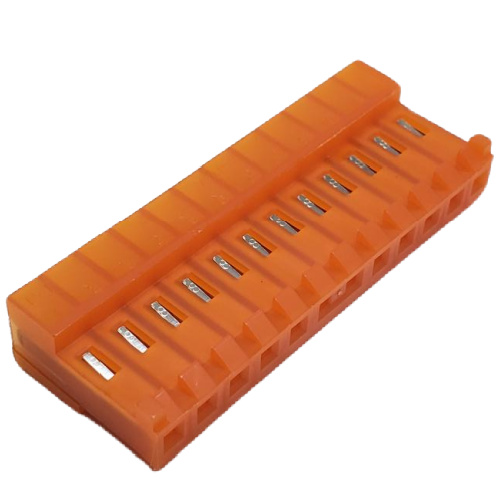 AMP 4-643817-2 CONNECTOR HEADER 12 POS RECEPTACLE .156"P 18 AWG ORANGE
