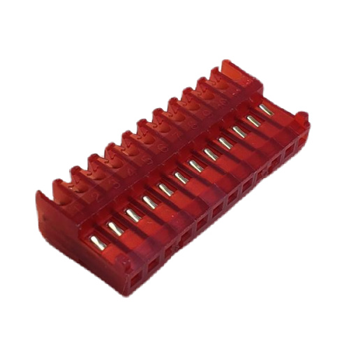 AMP 4-644540-2 CONNECTOR HEADER 12 POS RECEPTACLE .100"P 22 AWG RED
