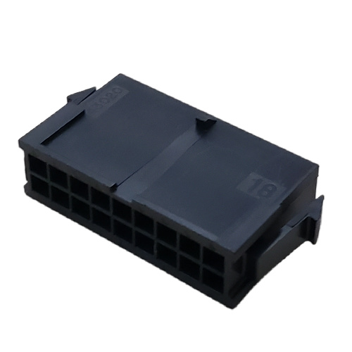 CONNECTOR HEADER 18 POS DUAL ROW MICRO-FIT 3.0 MALE PLUG HSG .118P