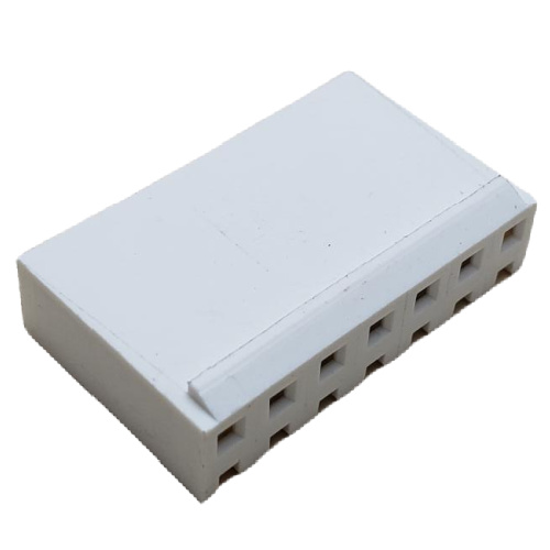 CONNECTOR HEADER 7 POS RECEPTACLE W/RAMP .156"P NATURAL