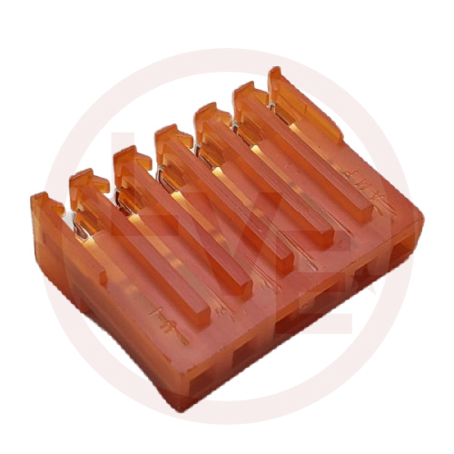 AMP 640426-6 TERMINAL HEADER 6 POS RECEPTACLE 18 AWG .156"P MTA-156 ORANGE