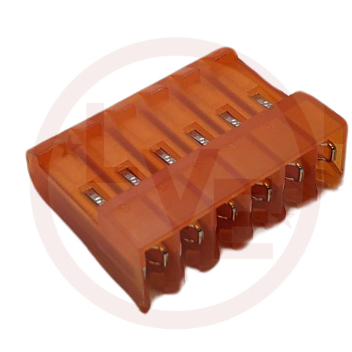 TERMINAL HEADER 6 POS RECEPTACLE 18 AWG .156"P MTA-156 ORANGE