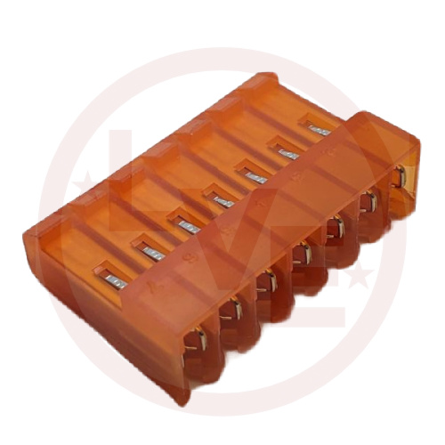 TERMINAL HEADER 7 POS RECEPTACLE 18 AWG .156"P MTA-156 ORANGE