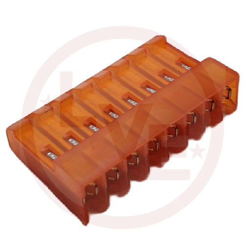 TERMINAL HEADER 8 POS RECEPTACLE 18 AWG .156"P MTA-156 ORANGE
