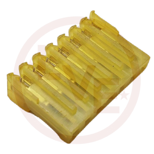 AMP 640427-7 TERMINAL HEADER 7 POS RECEPTACLE 18 AWG .156"P MTA-156 YELLOW