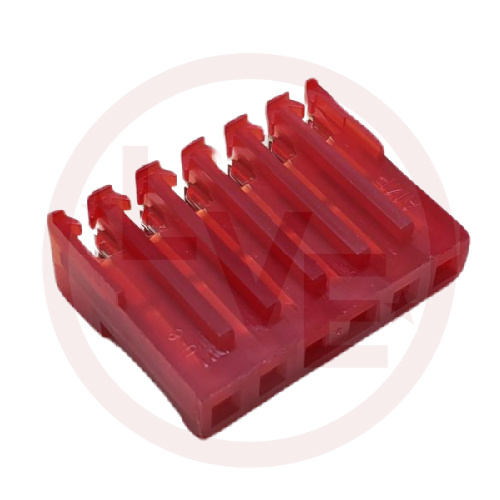 AMP 640428-6 TERMINAL HEADER 6 POS RECEPTACLE 18 AWG .156"P MTA-156 RED
