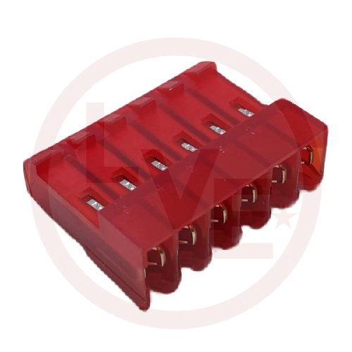 TERMINAL HEADER 6 POS RECEPTACLE 18 AWG .156"P MTA-156 RED