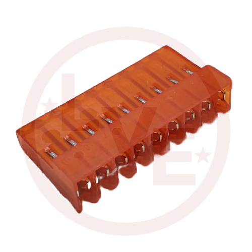 TERMINAL HEADER 9 POS RECEPTACLE 18 AWG .156"P MTA-156 ORANGE