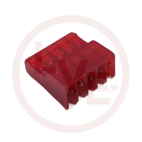 TERMINAL HEADER 5 POS RECEPTACLE 22 AWG .100"P MTA-100 RED