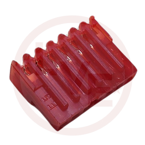 AMP 640440-7 TERMINAL HEADER 7 POS RECEPTACLE 22 AWG .100"P MTA-100 RED