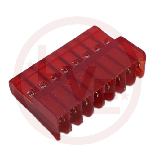 TERMINAL HEADER 8 POS RECEPTACLE 22 AWG .100"P MTA-100 RED