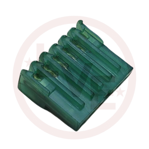 AMP 640443-6 TERMINAL HEADER 6 POS RECEPTACLE 28 AWG .100"P MTA-100 GREEN