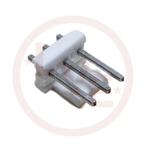 CONNECTOR HEADER 3 POS MALE VERTICAL THROUGH HOLE .156"P TIN NATURAL