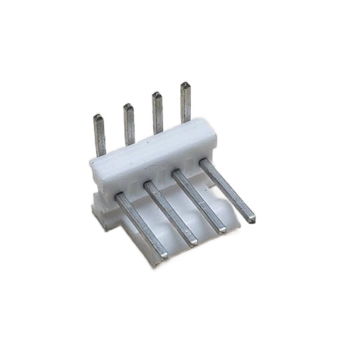 CONNECTOR HEADER 4 POS MALE VERTICAL RIGHT ANGLE THROUGH HOLE .100"P TIN NATURAL