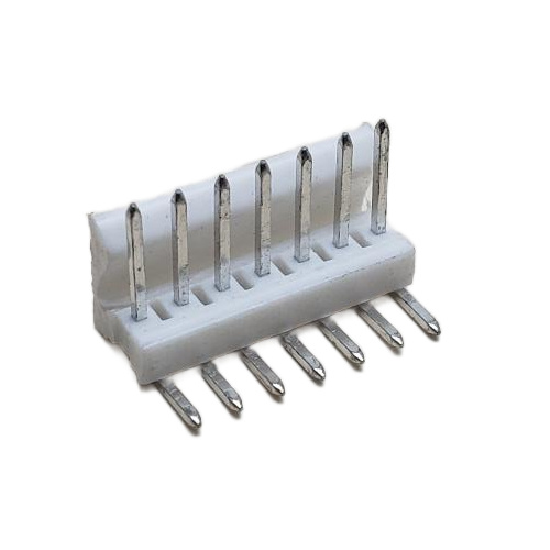 CONNECTOR HEADER 7 POS MALE VERTICAL RIGHT ANGLE THROUGH HOLE .100"P TIN NATURAL