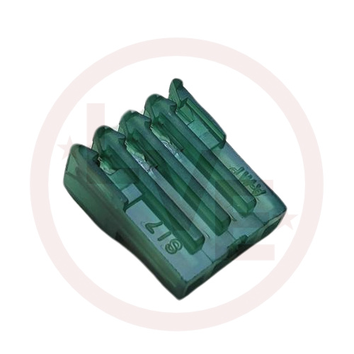 AMP 641193-4 CONNECTOR RECEPTACLE 4 POS FEMALE RIGHT ANGLE MTA-100 GREEN