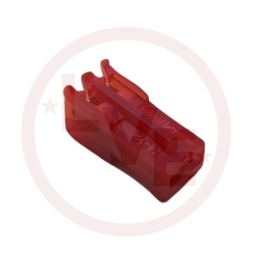 AMP 643813-2 CONNECTOR RECEPTACLE 2 POS RIGHT ANGLE 22AWG RED MTA-100
