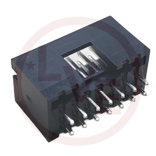 CONNECTOR HEADER 14 POS MALE VERTICAL BLACK .100"P TIN