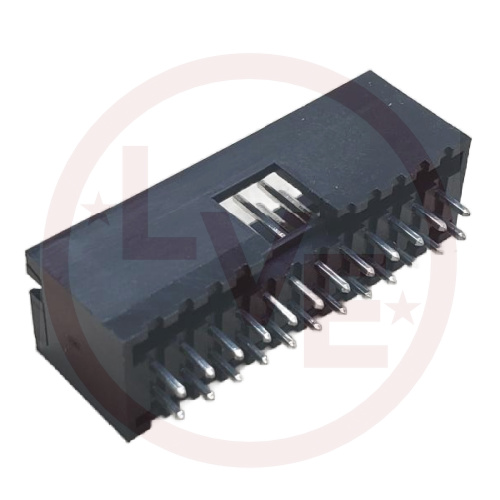 CONNECTOR HEADER 24 POS MALE VERTICAL BLACK .100"P TIN