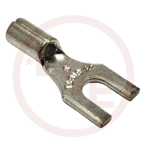 TERMINAL FORK 18-14 AWG #6 STUD NON-INSULATED TIN PLATED