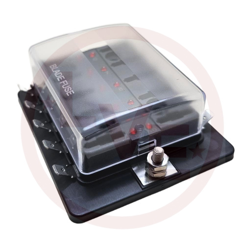 FUSE BLOCK 10 POSITION BLADE CHASSIS MOUNT