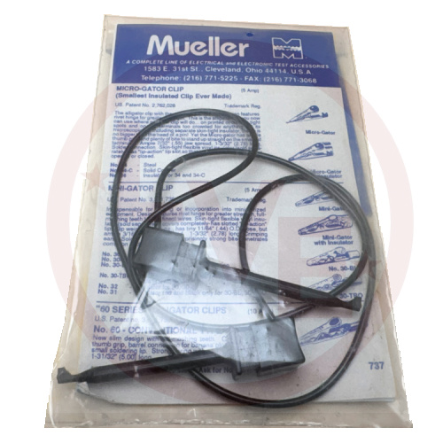 TEST LEAD MINI HOOK TO MINI HOOK 24" BLACK