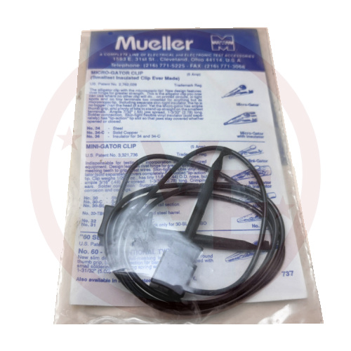 TEST LEAD MINI HOOK TO MINI HOOK 36" BLACK